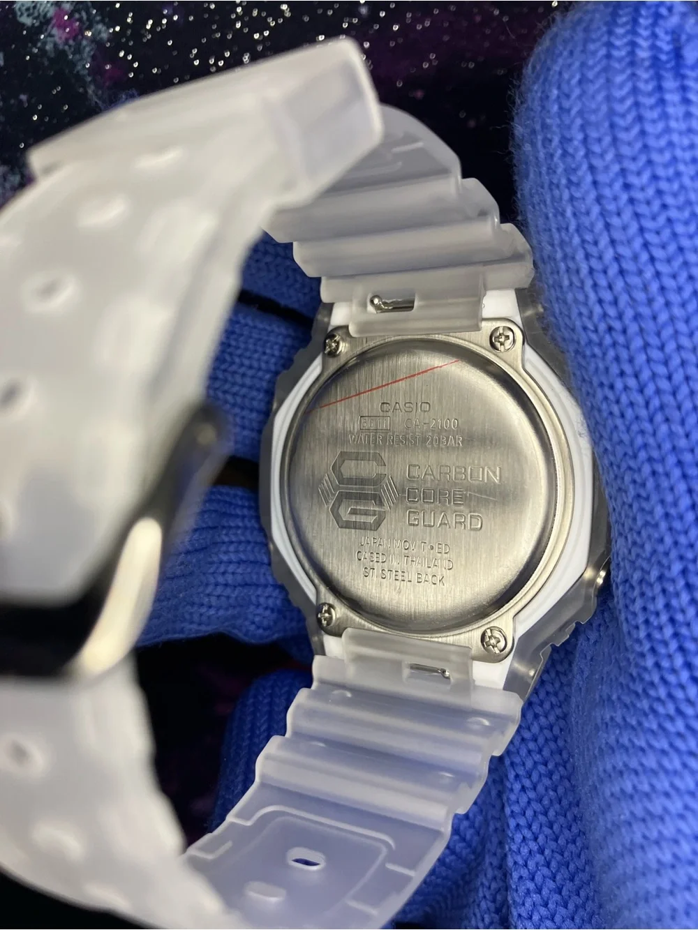 Custom G Shock Orange and Clear Colorway